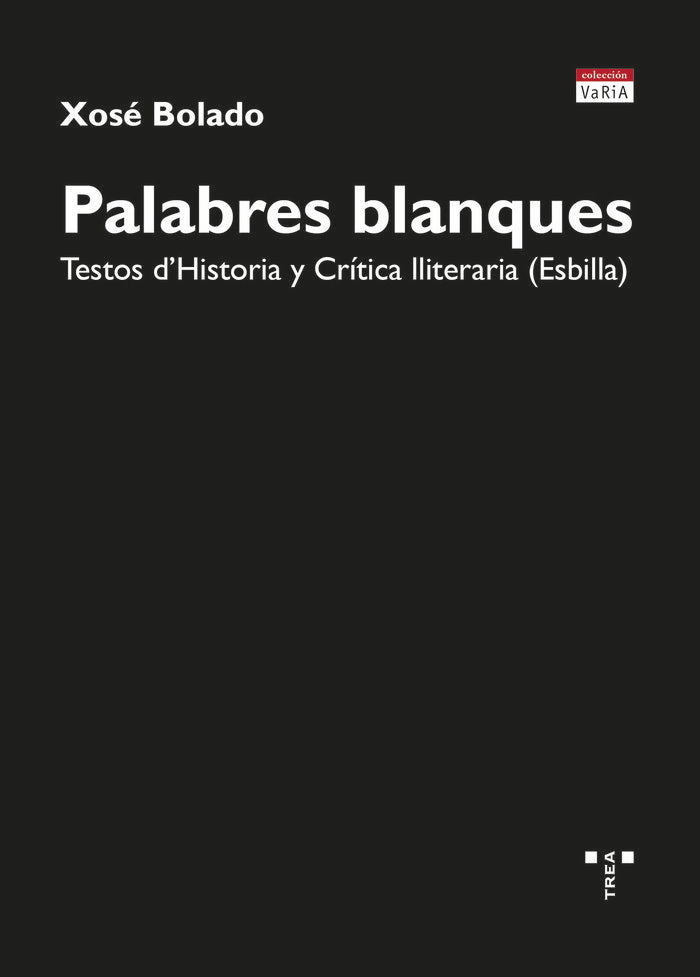 PALABRES BLANQUES, de Bolado, Xosé | portada del libro