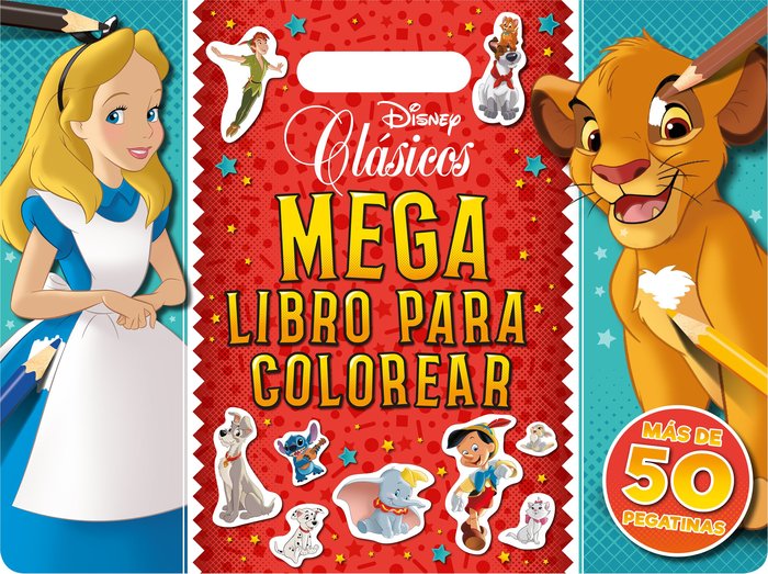 CLASICOS DISNEY. MEGALIBRO PARA COLOREAR, de DISNEY | portada del libro