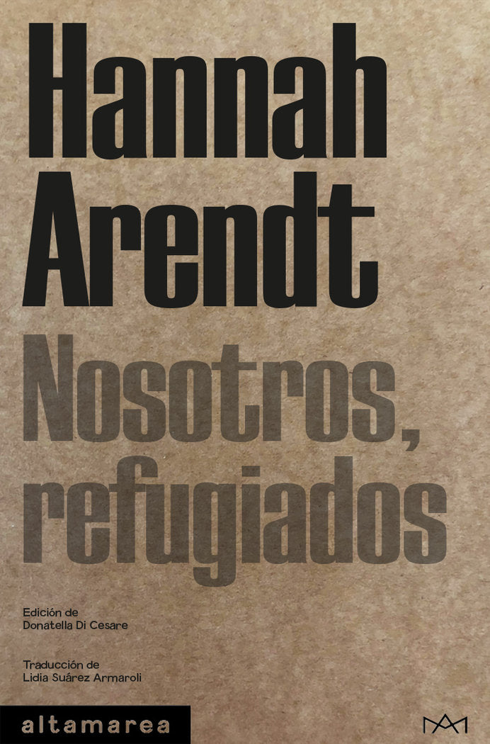 NOSOTROS, REFUGIADOS, de ARENDT, HANNAH | portada del libro