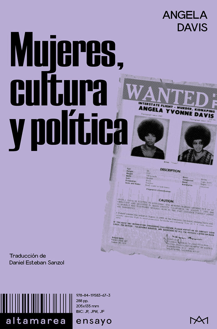 MUJERES CULTURA Y POLITICA, de DAVIS, ANGELA | portada del libro