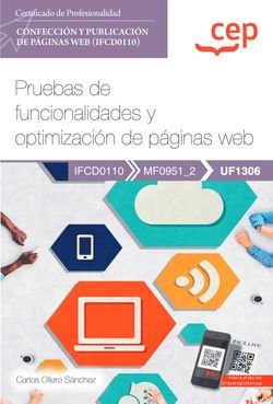 MANUAL PRUEBAS DE FUNCIONALIDADES Y OPTIMIZACION DE PAGINAS, de CARLOS OLLERO SANCHEZ | portada del libro