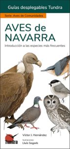 AVES DE NAVARRA - GUIAS DESPLEGABLES TUNDRA, de Víctor J. Hernández | portada del libro