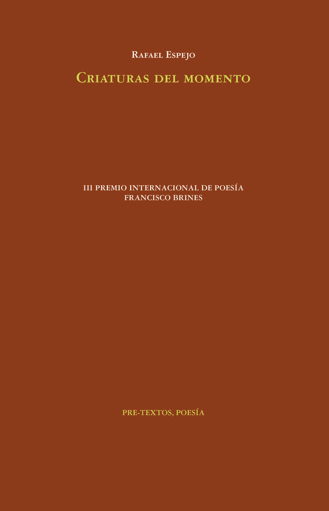 CRIATURAS DEL MOMENTO, de ESPEJO | portada del libro