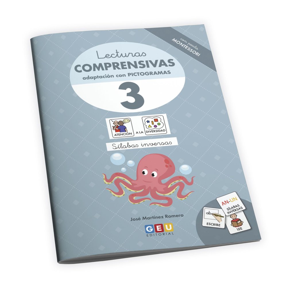 LECTURAS COMPRENSIVAS 3 EI CON PICTOGRAMAS PAUTA MONTESSORI | portada del libro