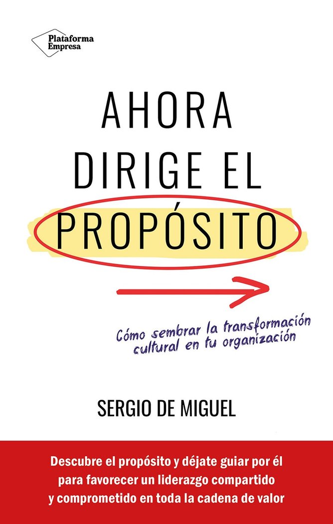 AHORA DIRIGE EL PROPOSITO, de DE MIGUEL, SERGIO | portada del libro