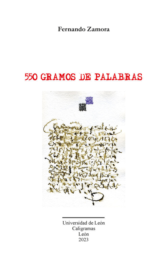 550 gramos de palabras, de ZAMORA, FERNANDO | portada del libro