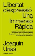 LLIBERTAT D'EXPRESSIÓ, de JOAQUIN URIAS MARTINEZ | portada del libro