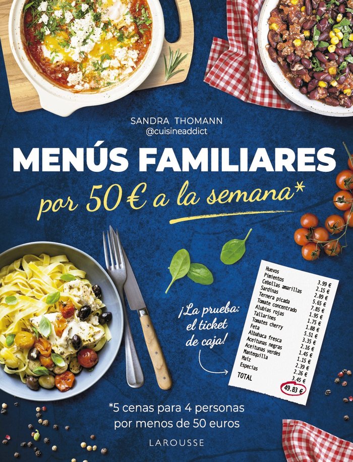 MENUS FAMILIARES POR 50 EUROS A LA SEMANA, de THOMANN, SANDRA | portada del libro