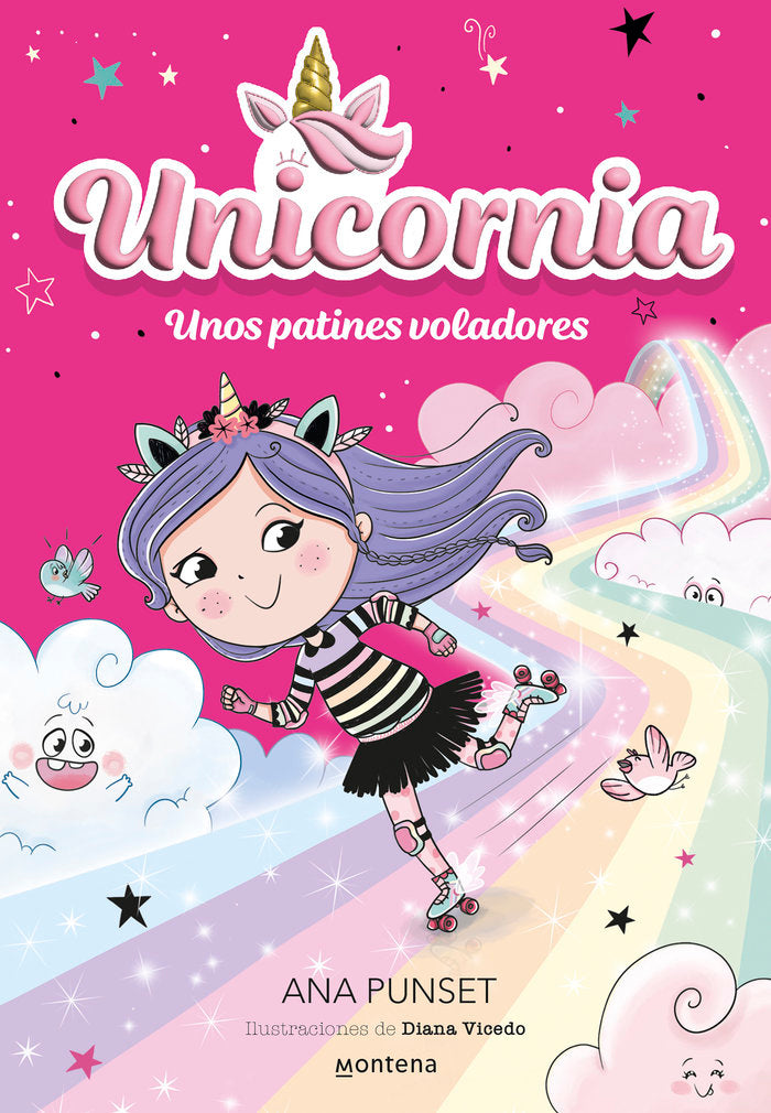 Unicornia 8 - Unos patines voladores, de ANA PUNSET | portada del libro