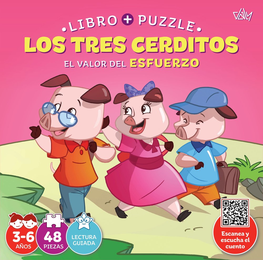 LIBRO PUZZLE - LOS TRES CERDITOS, de Daly, Ediciones | portada del libro