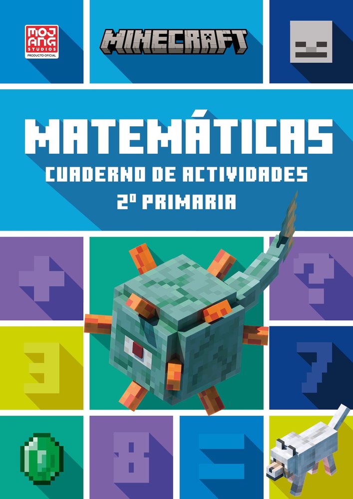 MINECRAFT OFICIAL: CUADERNO DE ACTIVIDADES, MATEMATICAS 2.º PRIMARIA, de COLLINS KS1 | portada del libro