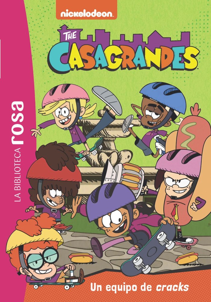 LA BIBLIOTECA ROSA LOS CASAGRANDES 6 UN EQUIPO DE CRACKS, de GUINETON, CAROLINE | portada del libro