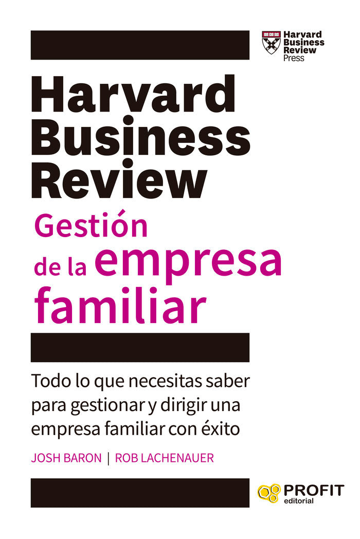 GESTION DE LA EMPRESA FAMILIAR, de JOSH BARON Y ROB LACHENAUER | portada del libro