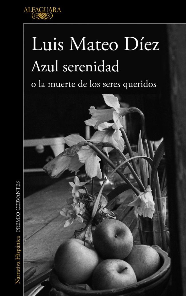 Azul serenidad o la muerte de los seres queridos, de Díez, Luis Mateo | portada del libro