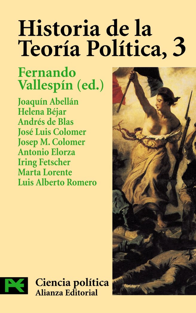 Historia de la teoría política, 3, de Vallespín, Fernando | portada del libro