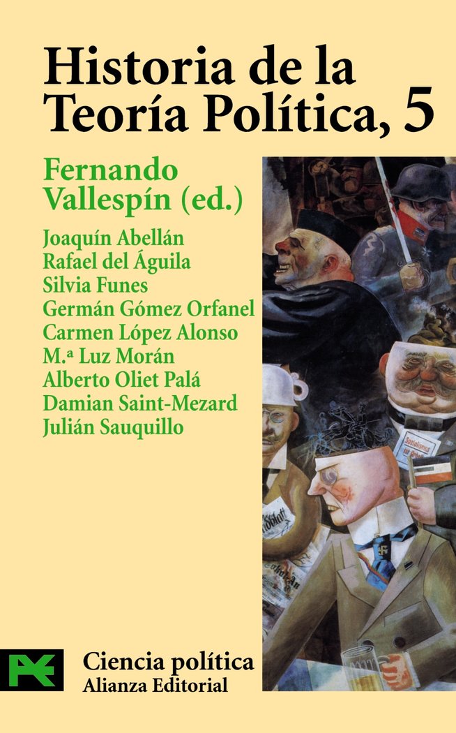 Historia de la Teoría Política, 5, de Vallespín, Fernando | portada del libro