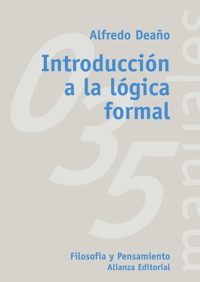 Introducción a la lógica formal, de Deaño Gamallo, Alfredo | portada del libro