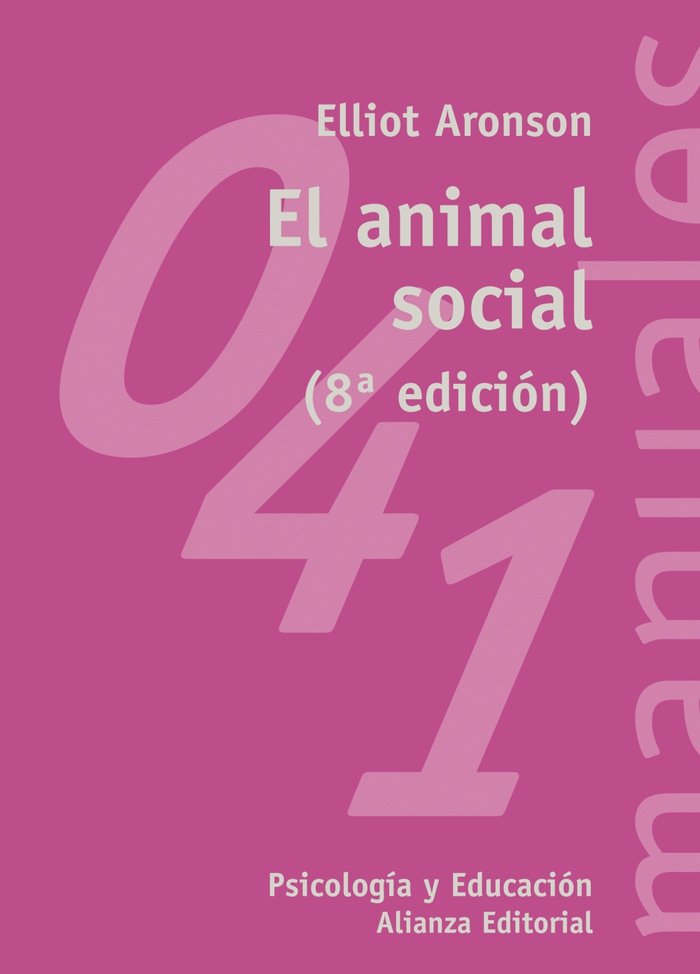 El animal social, de Aronson, Elliot | portada del libro