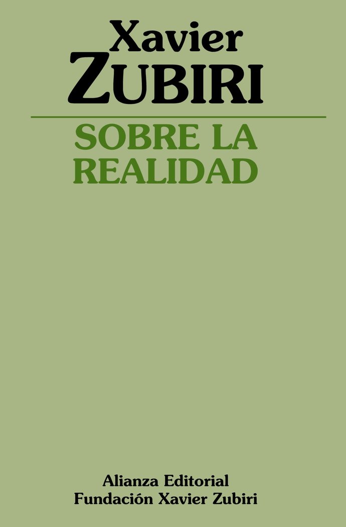 Sobre la realidad, de Zubiri Apalategui, Xavier | portada del libro