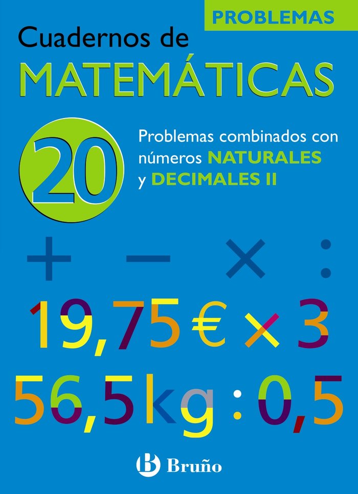 20 Problemas combinados con números naturales y decimales II | portada del libro