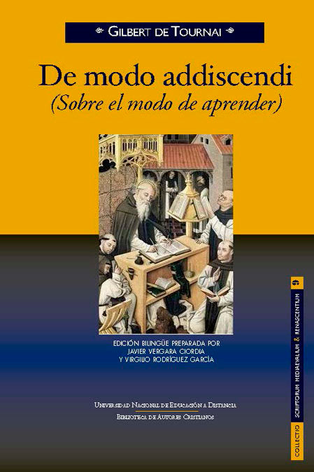 De modo addiscendi (Sobre el modo de aprender), de Gilbert de Tournai (O.F.M.) | portada del libro