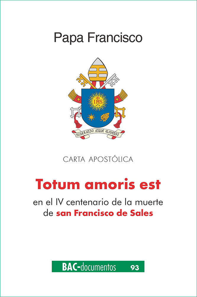 TOTUM AMORIS EST CARTA APOSTOLICA, de PAPA FRANCISCO | portada del libro