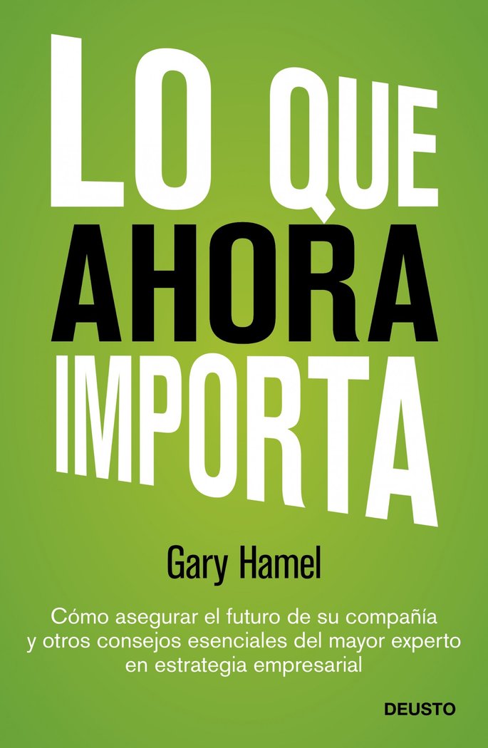 Lo que ahora importa, de Hamel | portada del libro
