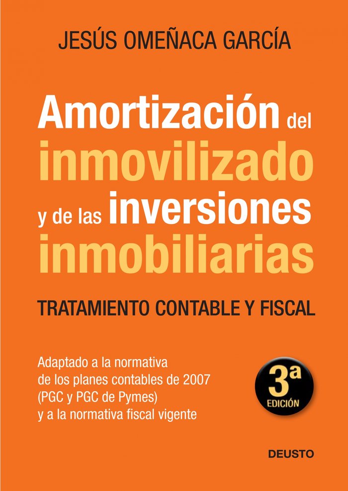 Amortización del inmovilizado y de las inversiones inmobiliarias, de Omeñaca García | portada del libro