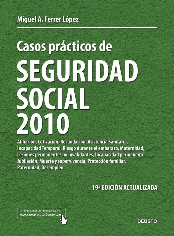 Casos prácticos de Seguridad Social 2010, de Ferrer López | portada del libro
