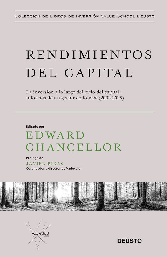 Rendimientos del capital, de Chancellor, Edward | portada del libro