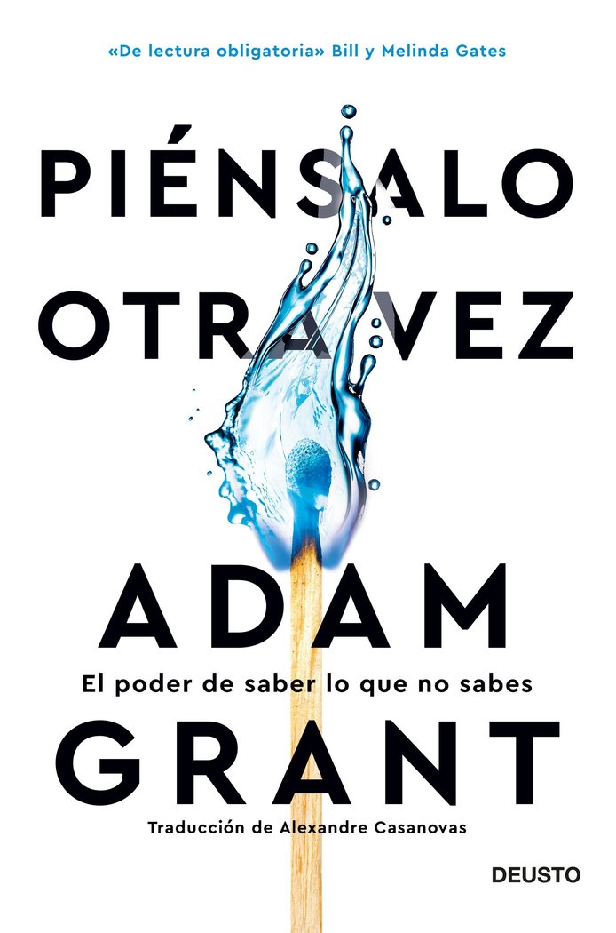 PIENSALO OTRA VEZ, de ADAM GRANT | portada del libro