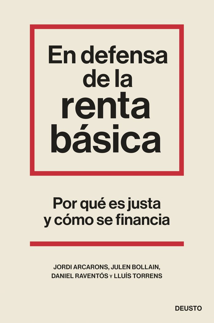 EN DEFENSA DE LA RENTA BASICA, de JORDI ARCARONS BULLICH | portada del libro