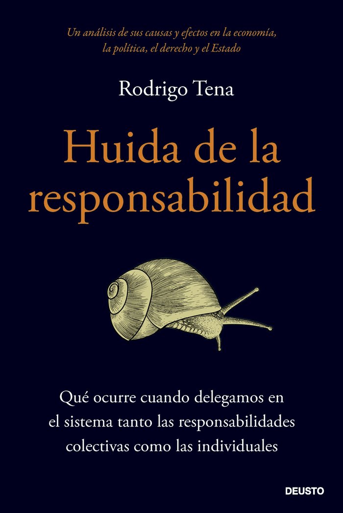 HUIDA DE LA RESPONSABILIDAD, de RODRIGO TENA | portada del libro