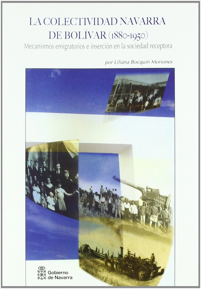 La colectividad navarra de Bolívar (1880-1950), de Bocquin Moriones | portada del libro