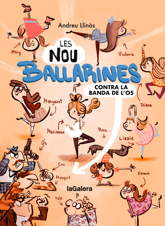 Les nou ballarines 1. Contra la banda de l'os, de ANDREU LLINAS | portada del libro