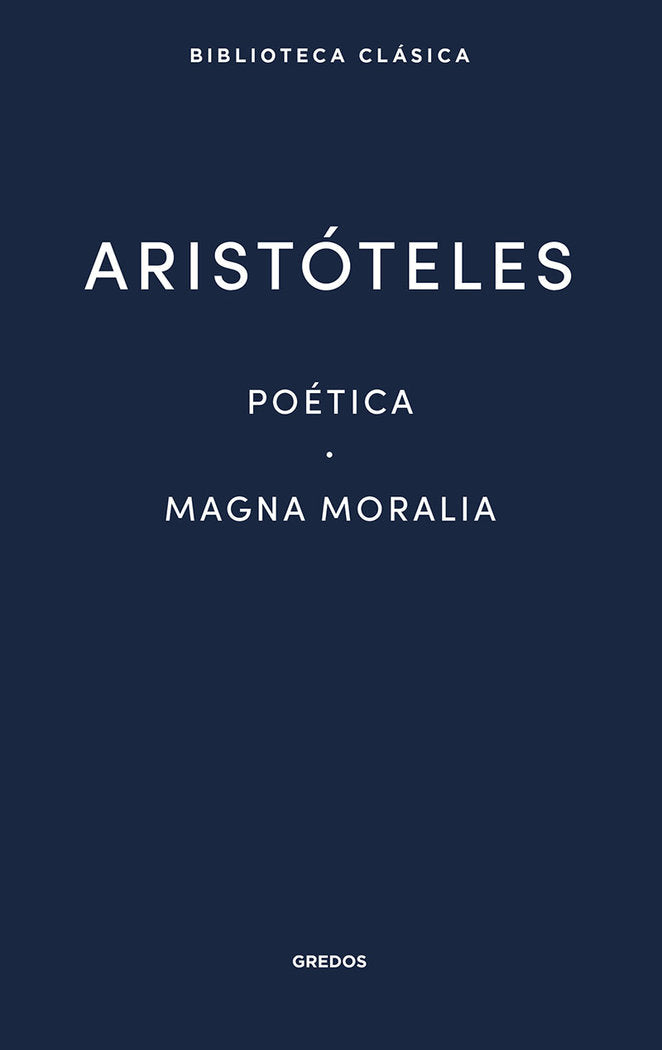 POÉTICA MAGNA MORALIA, de Aristóteles | portada del libro