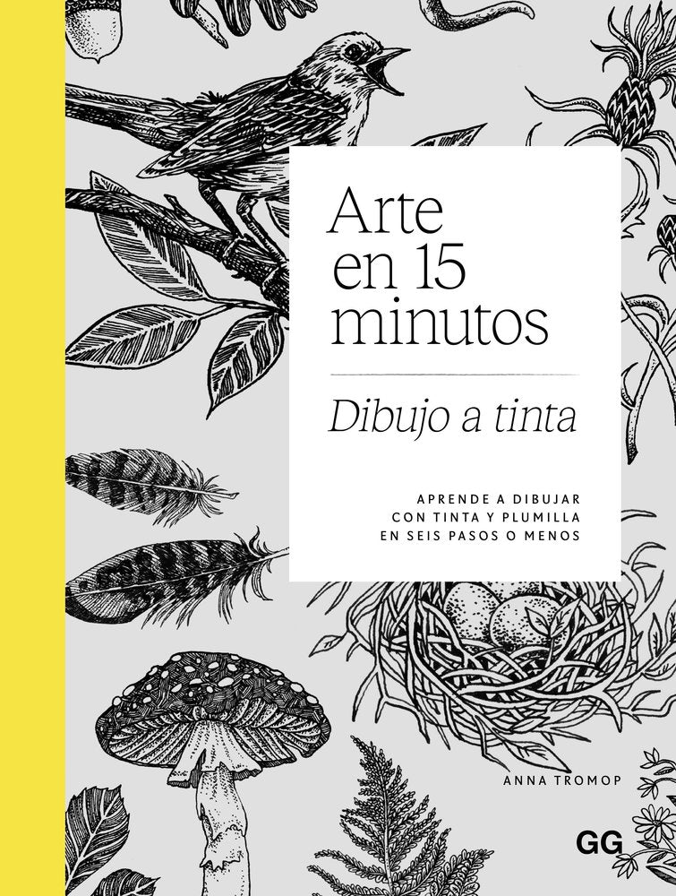 ARTE EN 15 MINUTOS. DIBUJO A TINTA, de TROMOP, ANNA | portada del libro