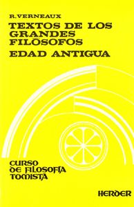Textos de los grandes filósofos, de Verneaux, Roger | portada del libro