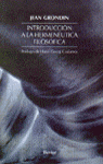 Introducción a la hermenéutica filosófica, de Grondin, Jean | portada del libro