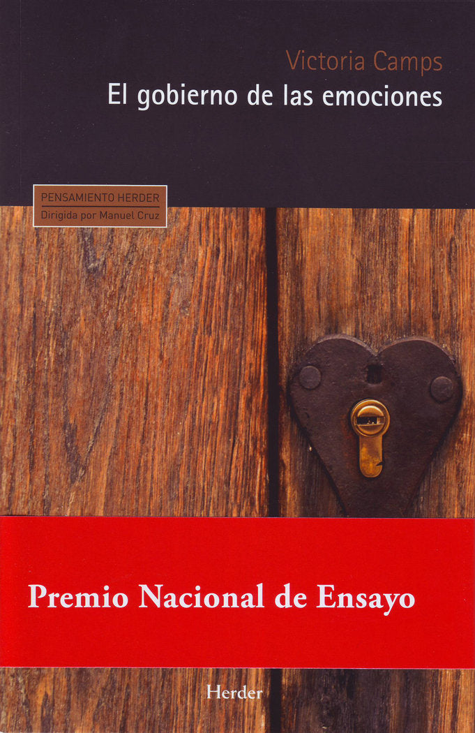 El gobierno de las emociones, de Camps, Victoria | portada del libro