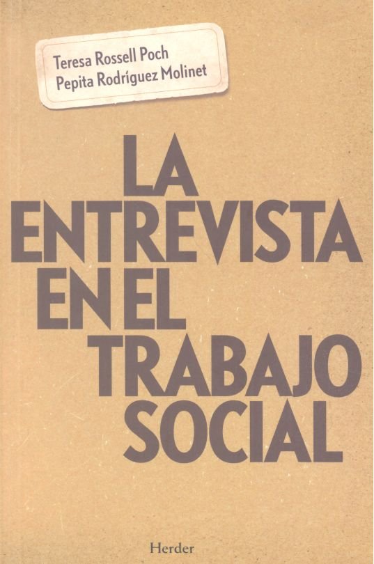 La entrevista en el trabajo social, de Rossell Poch, Teresa | portada del libro