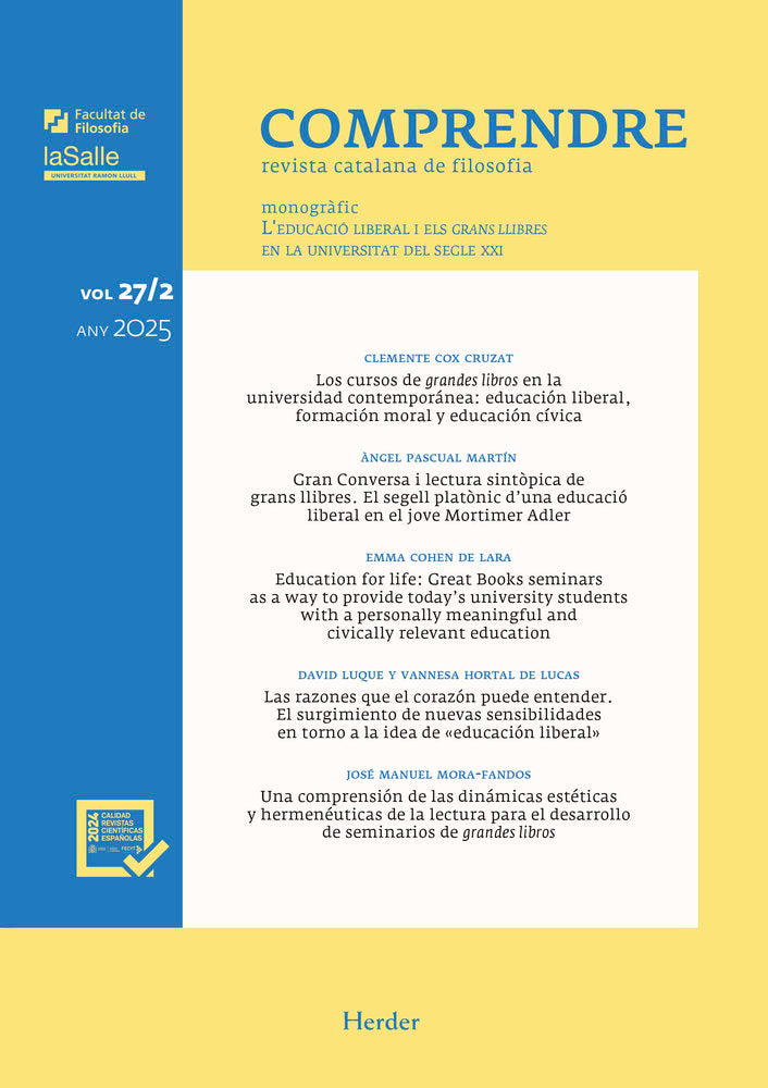 COMPRENDRE VOL. 27/2 - ANY 2025, de VARIOS AUTORES | portada del libro