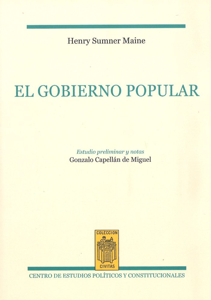 El Gobierno popular, de Maine, Henry Sumner | portada del libro