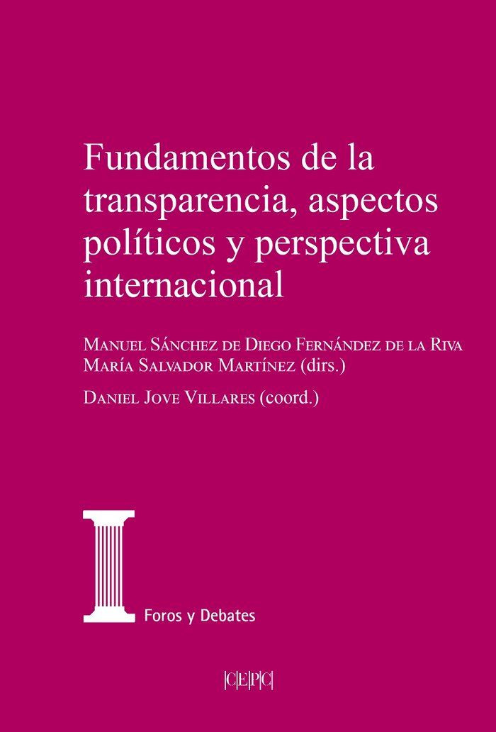 FUNDAMENTOS DE LA TRANSPARENCIA | portada del libro
