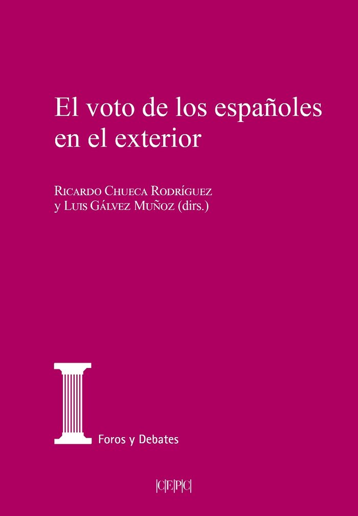 EL VOTO DE LOS ESPAÑOLES EN EL EXTERIOR | portada del libro