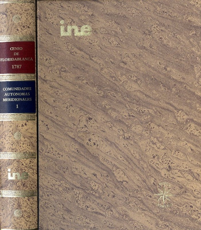 Censo de 1787 "Floridablanca". Tomo 1. Comunidades autónomas meridionales | portada del libro