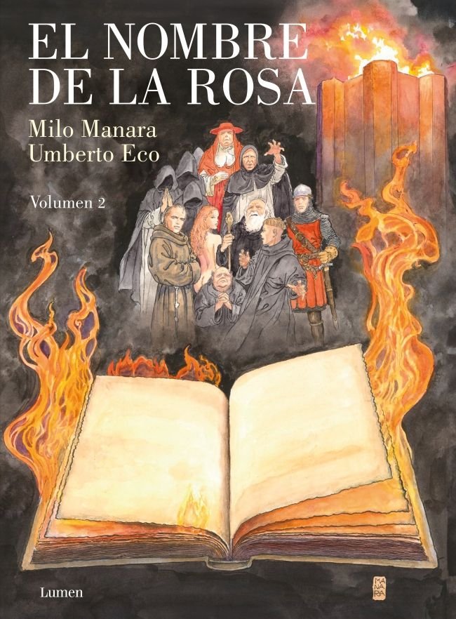 EL NOMBRE DE LA ROSA LA NOVELA GRAFICA, de UMBERTO ECO | portada del libro
