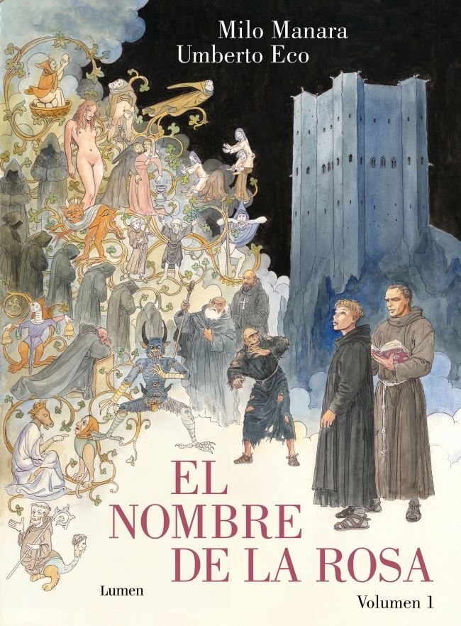 EL NOMBRE DE LA ROSA LA NOVELA GRAFICA, de UMBERTO ECO | portada del libro
