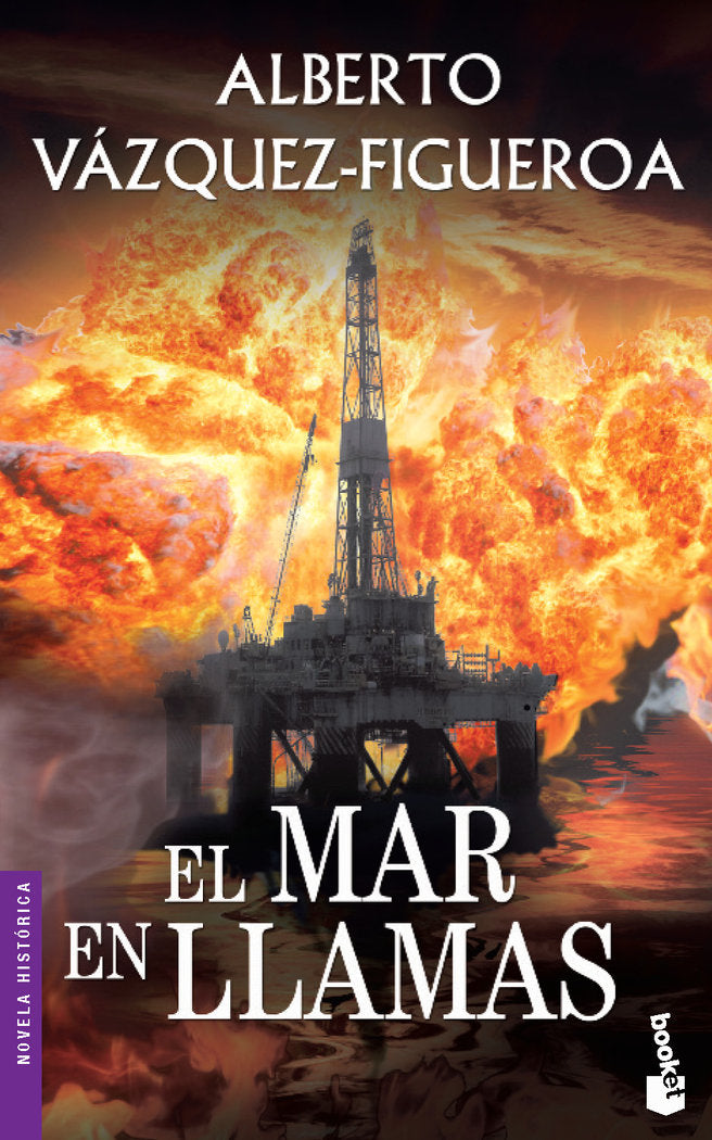 El mar en llamas, de Vázquez-Figueroa | portada del libro