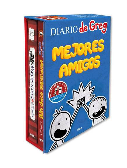 Mejores amigos (estuche con: Un pringao total | ¡Un chico super guay!) (Diario de Greg), de Kinney Jeff | portada del libro